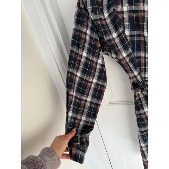 Plaid Long Sleeve Button Down Dress - Picture 3 of 9